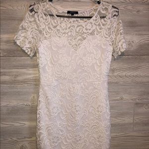 white lace dress